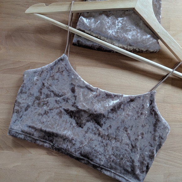 Naked Wardrobe Crushed Velvet Two Piece Set - Picture 2 of 4